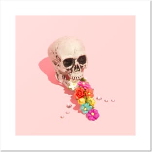 Flower Skull Posters and Art